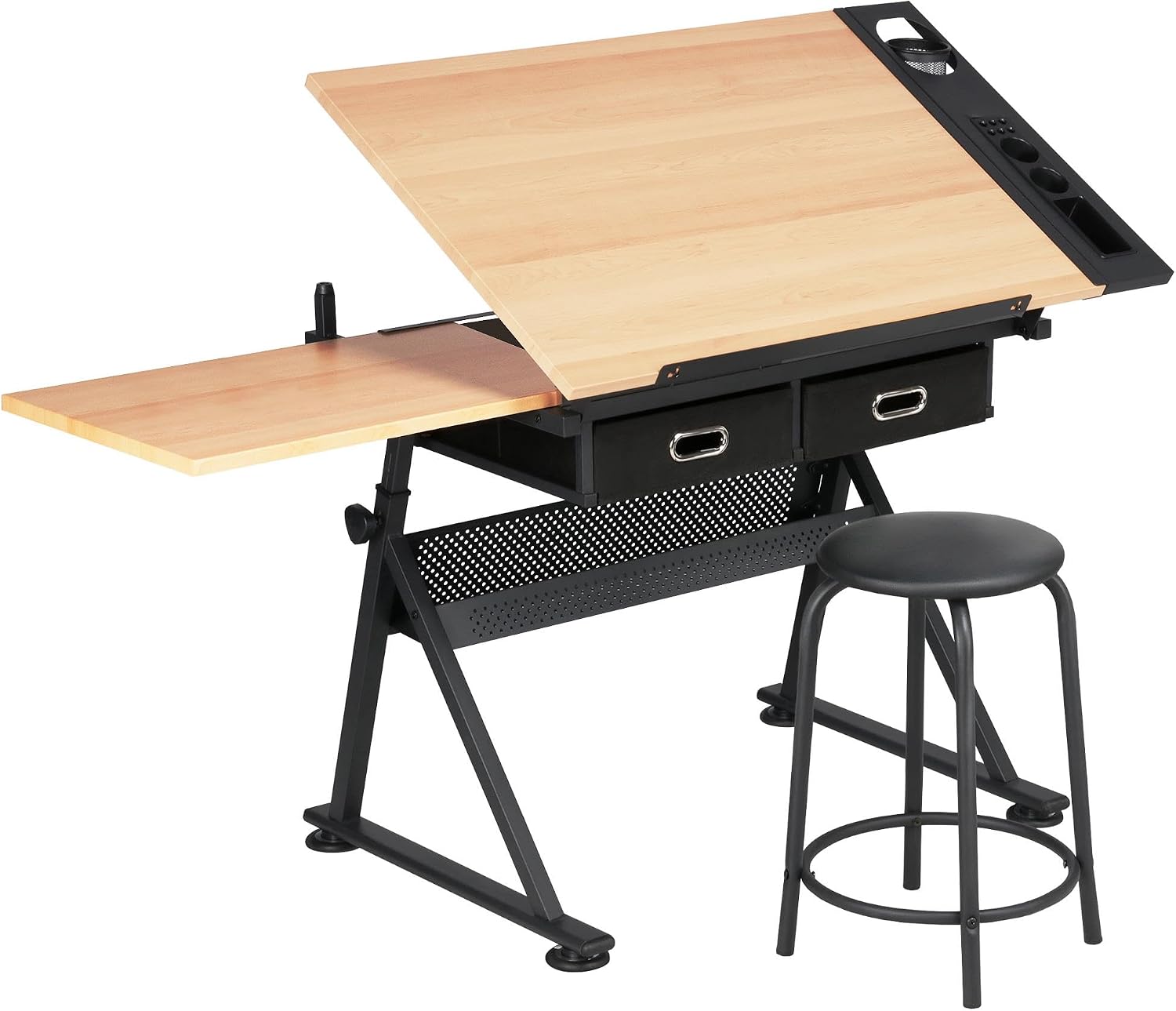 Office Furniture Home - Ayarlanabilir Çizim Masası, Uyumlu Tabure ile,
