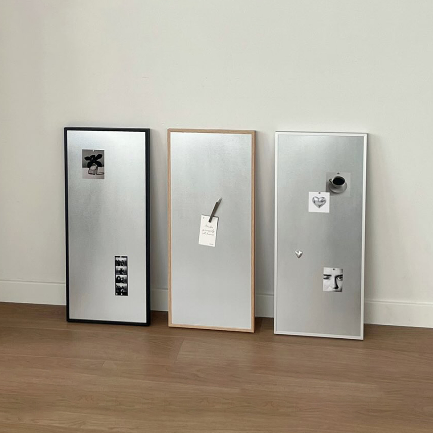 Office Furniture Online - Ahşap Çerçeveli Manyetik Bülten Panosu Metal