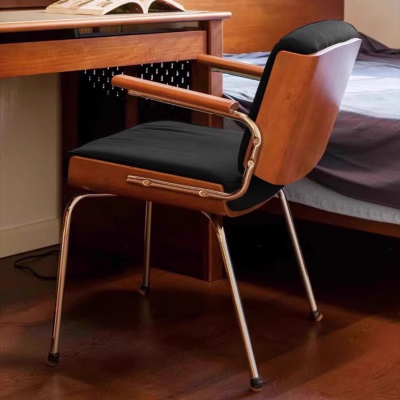 Office Furniture Second Hand - Masif Ahşap Sırtlıklı Yemek Sandalyesi Makyaj