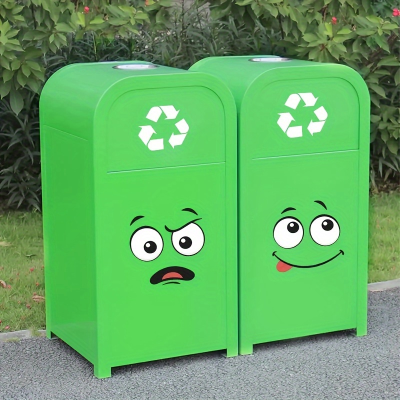 Office Furniture Recycling - 4 adet çöp tenekesi çıkartmaları geri