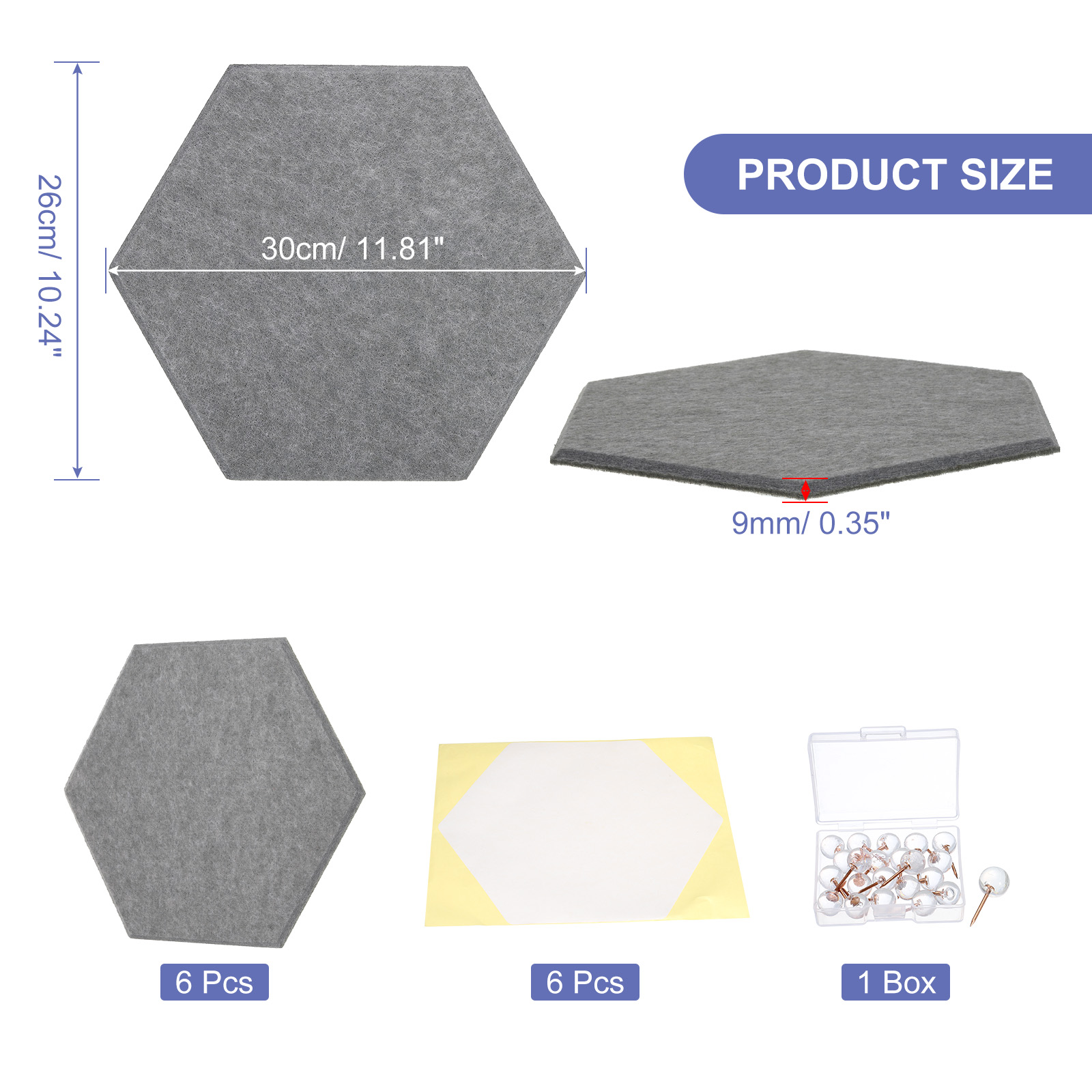 6 adet 30x26cm keçe bülten tah - Office Furniture Online incelemesi ve fiyatı